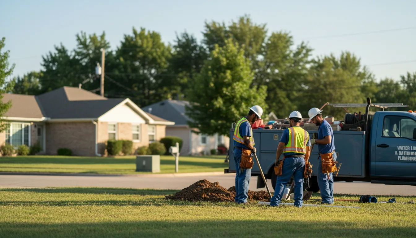 Residential water line and bathroom plumbing service in Burton, WV